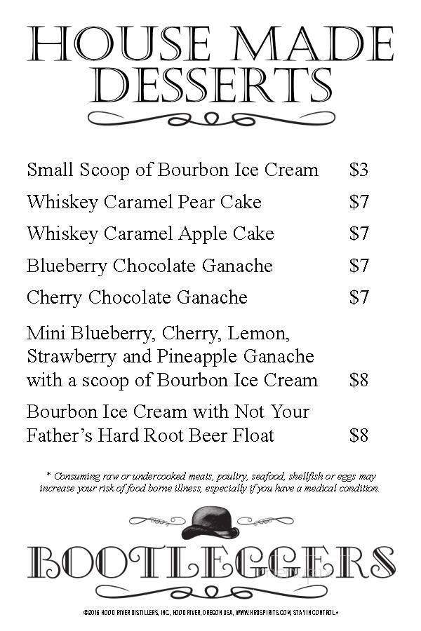 Bootleggers Whiskey Bar - Beaverton, OR menu_pic