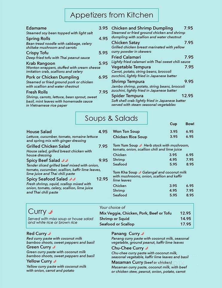 2ka Thai and Sushi Bar - Jensen Beach, FL menu_pic