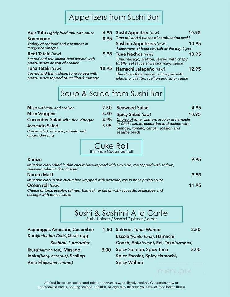 2ka Thai and Sushi Bar - Jensen Beach, FL menu_pic
