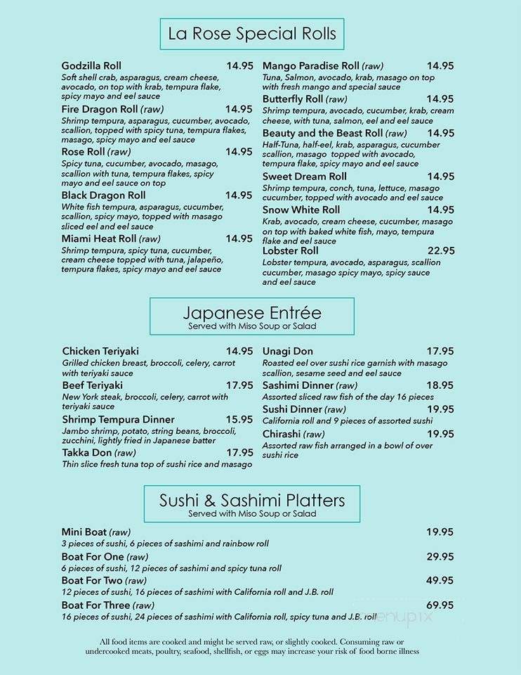 2ka Thai and Sushi Bar - Jensen Beach, FL menu_pic