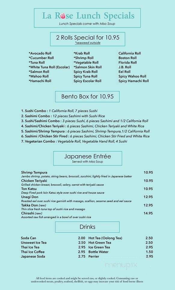 2ka Thai and Sushi Bar - Jensen Beach, FL menu_pic