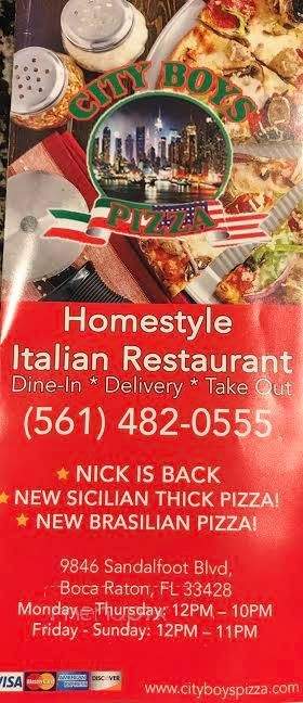 City Boys Pizza - Boca Raton, FL menu_pic