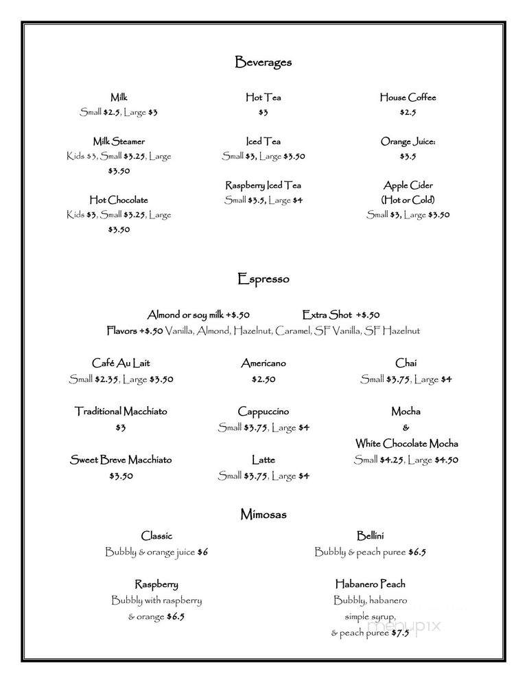 Yvonne's - Oregon City, OR menu_pic