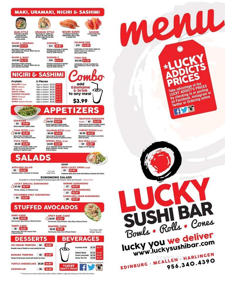 Lucky Sushi Bar - Edinburg, TX menu_pic