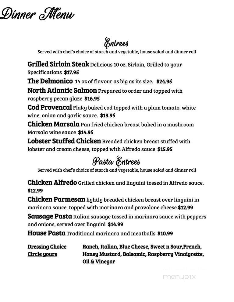 Wit's End Lounge - Morgantown, WV menu_pic