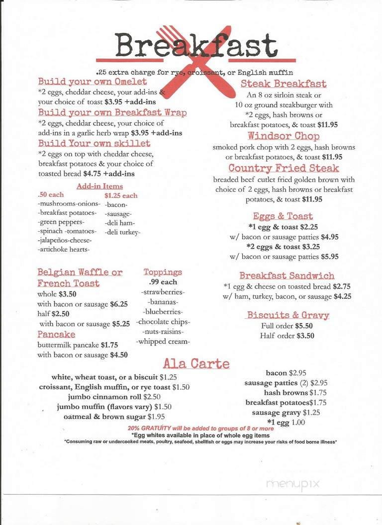 Cafe Metro - Auburn, NE menu_pic