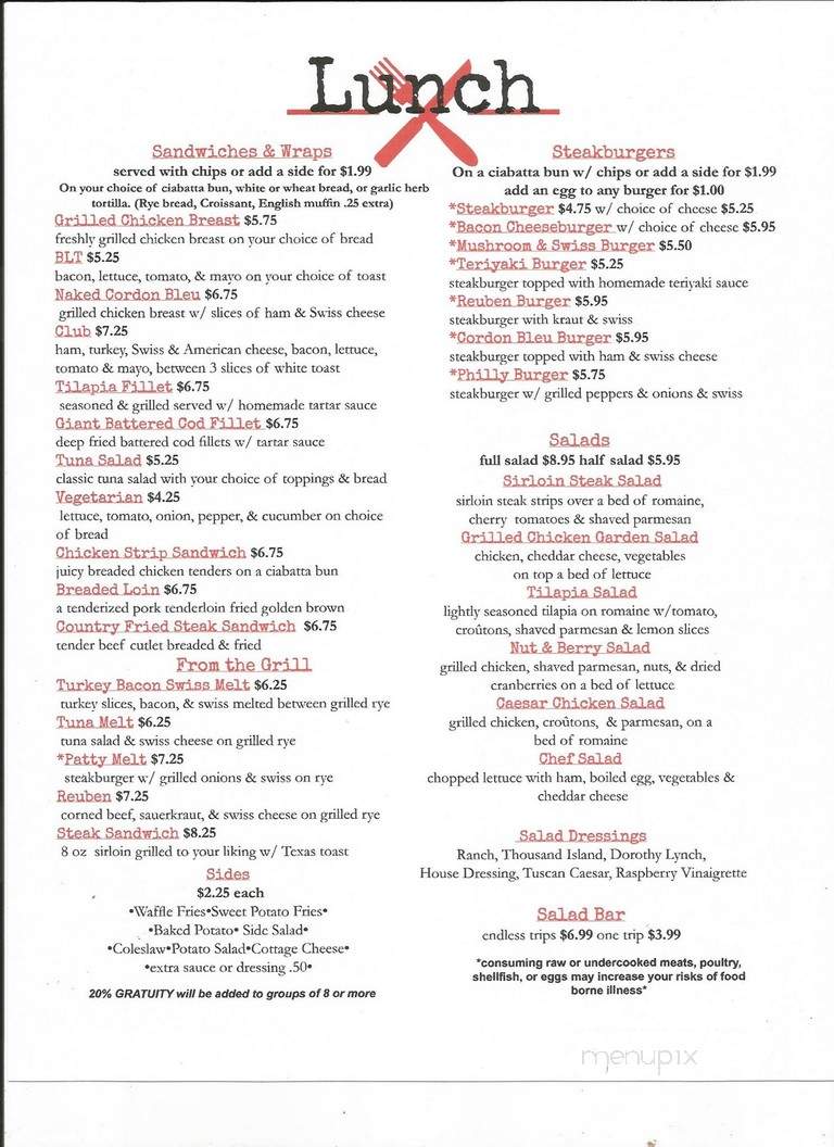 Cafe Metro - Auburn, NE menu_pic