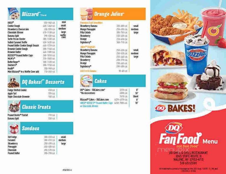 Dairy Queen - Bronx, NY menu_pic