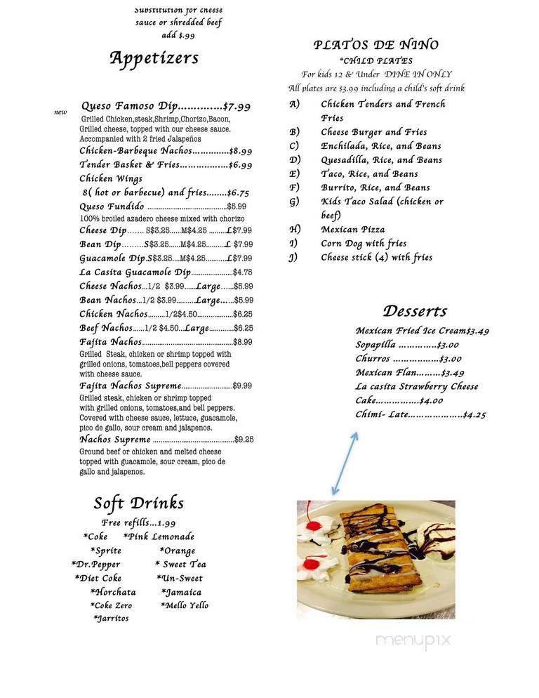La Casita - Decatur, AL menu_pic