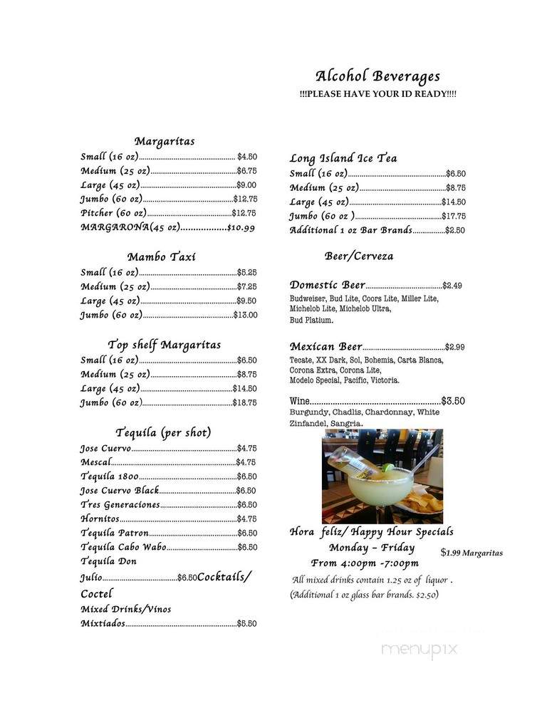 La Casita - Decatur, AL menu_pic