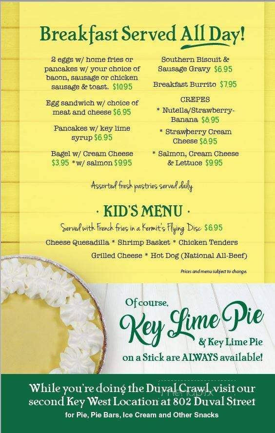 Kermit's Original Key West Key Lime Shoppe - Key West, FL menu_pic