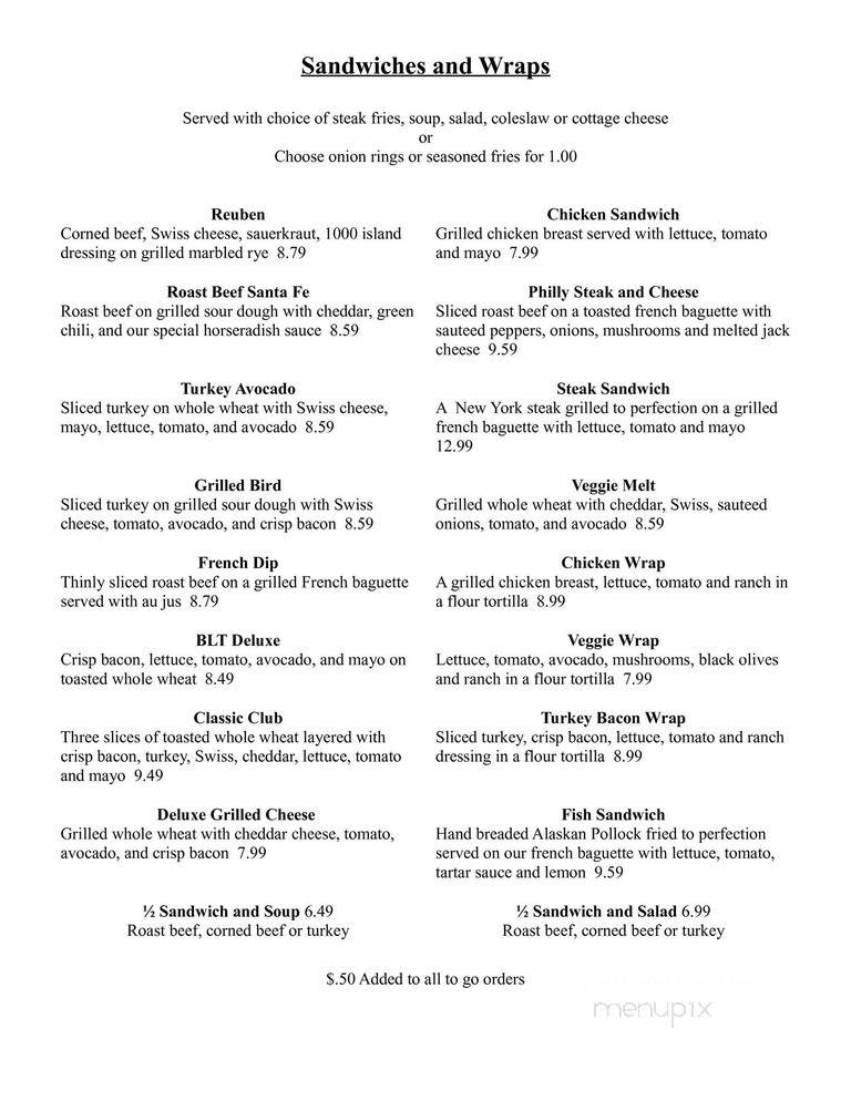 Pat's Bar and Grill - Hotchkiss, CO menu_pic