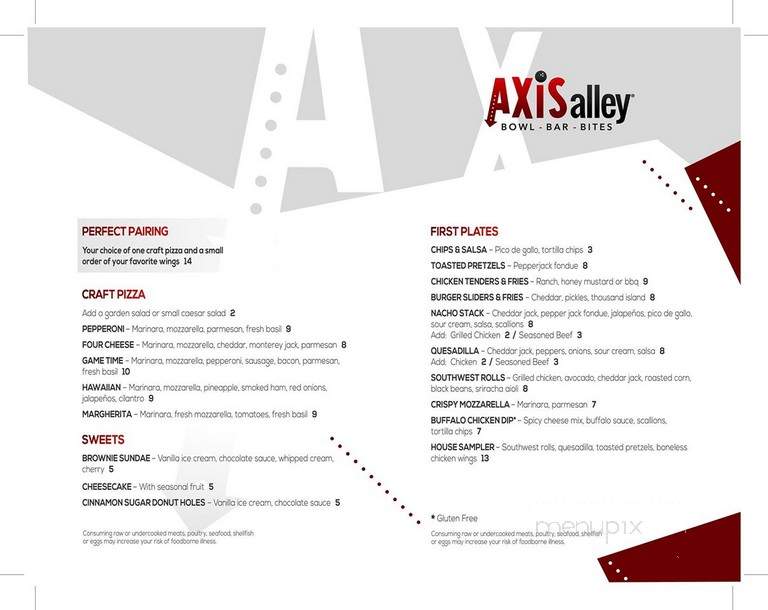 Axis Alley - Newport, KY menu_pic