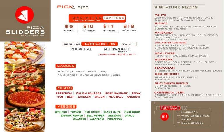 Slidders Pizza - Winter Garden, FL menu_pic