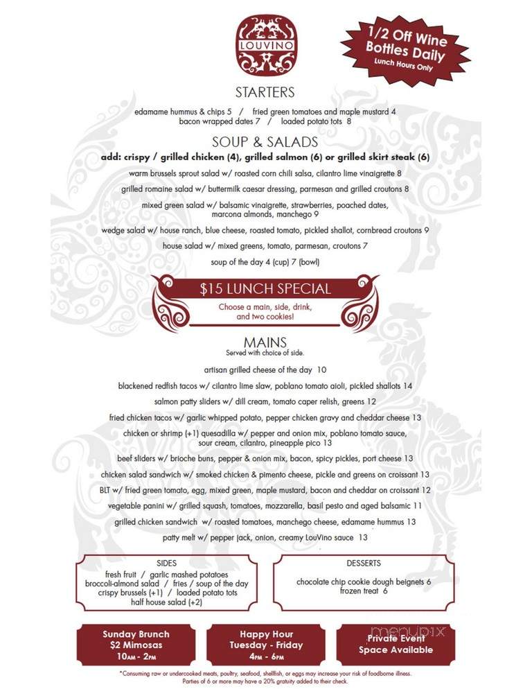 LouVino - Louisville, KY menu_pic