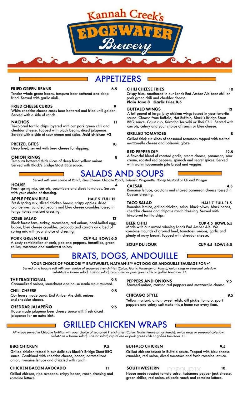Edgewater Brewery - Grand Junction, CO menu_pic