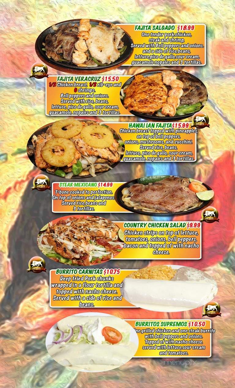 Fiesta Brava - Taylorsville, KY menu_pic