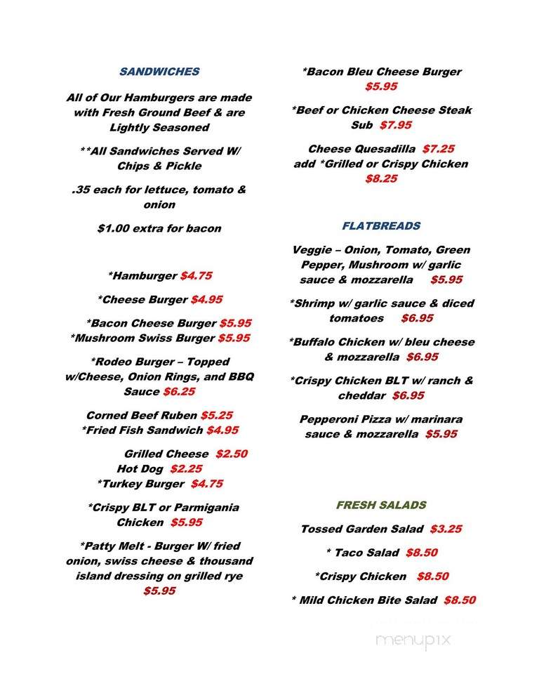 Office Bar & Grill - Nicholson, PA menu_pic