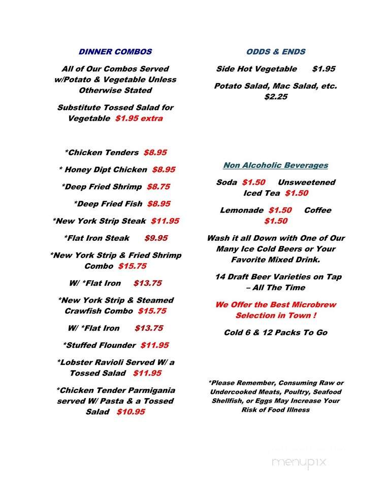Office Bar & Grill - Nicholson, PA menu_pic