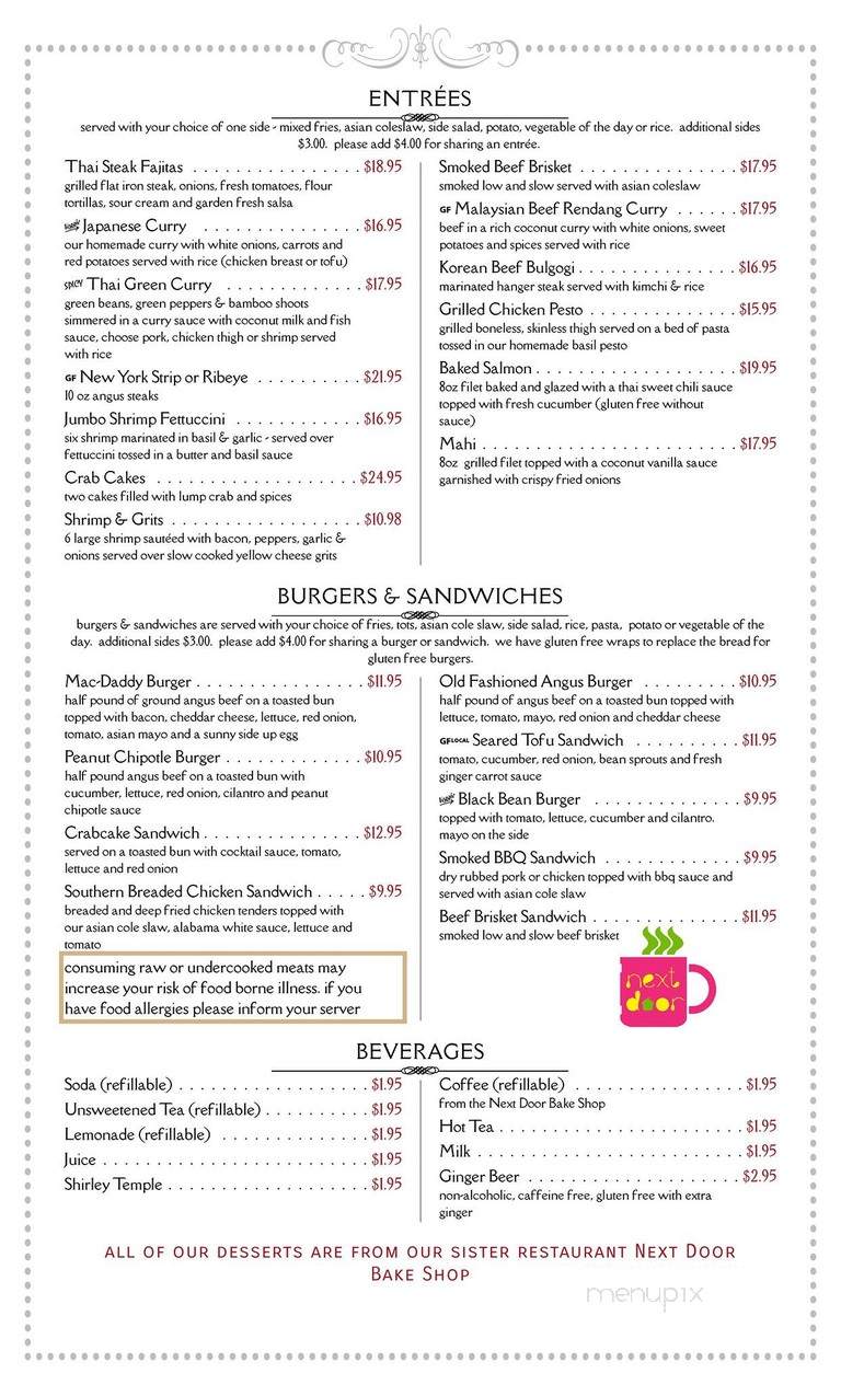 Social House - Blacksburg, VA menu_pic
