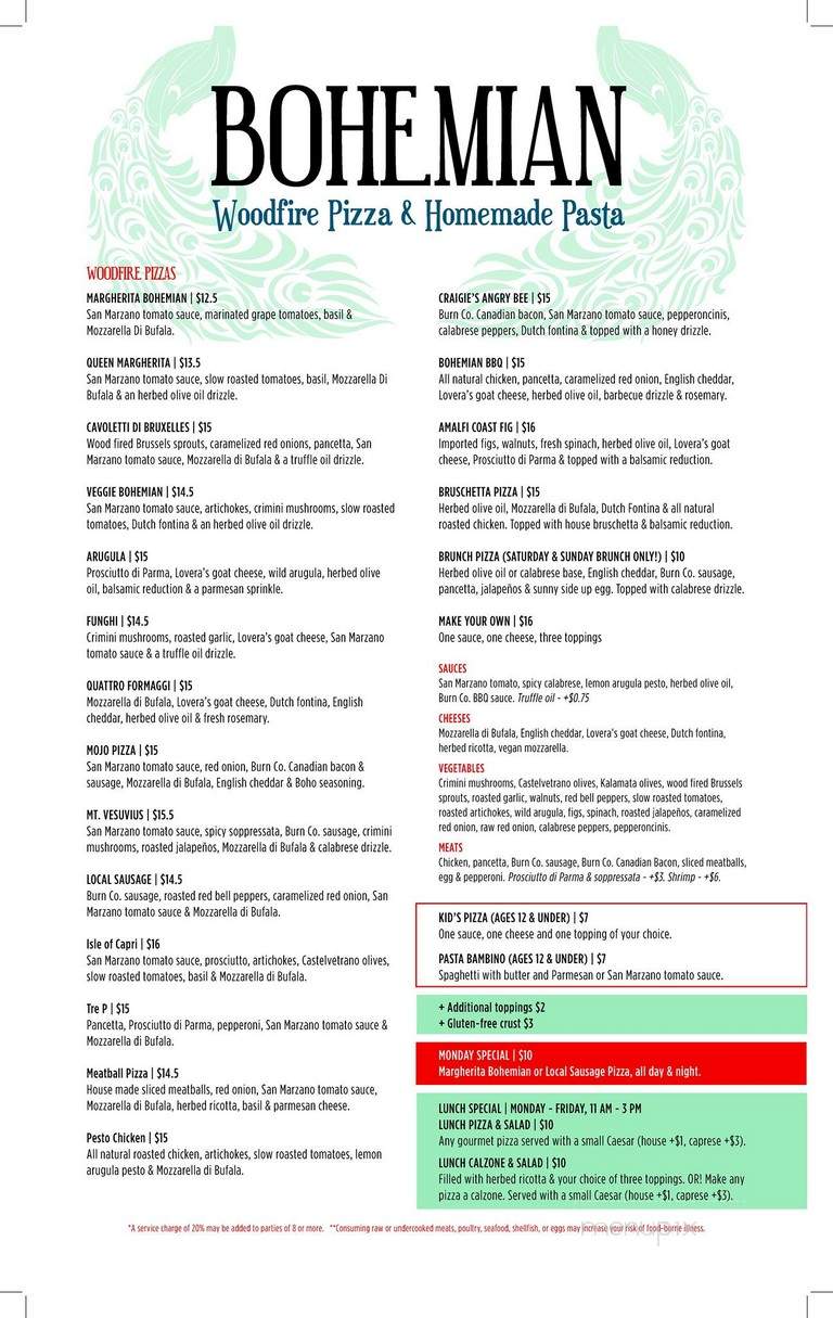 East Village Bohemian Pizzeria - Tulsa, OK menu_pic