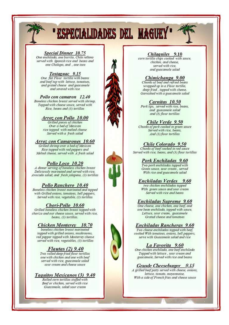 El Maguey - Arkansas City, KS menu_pic
