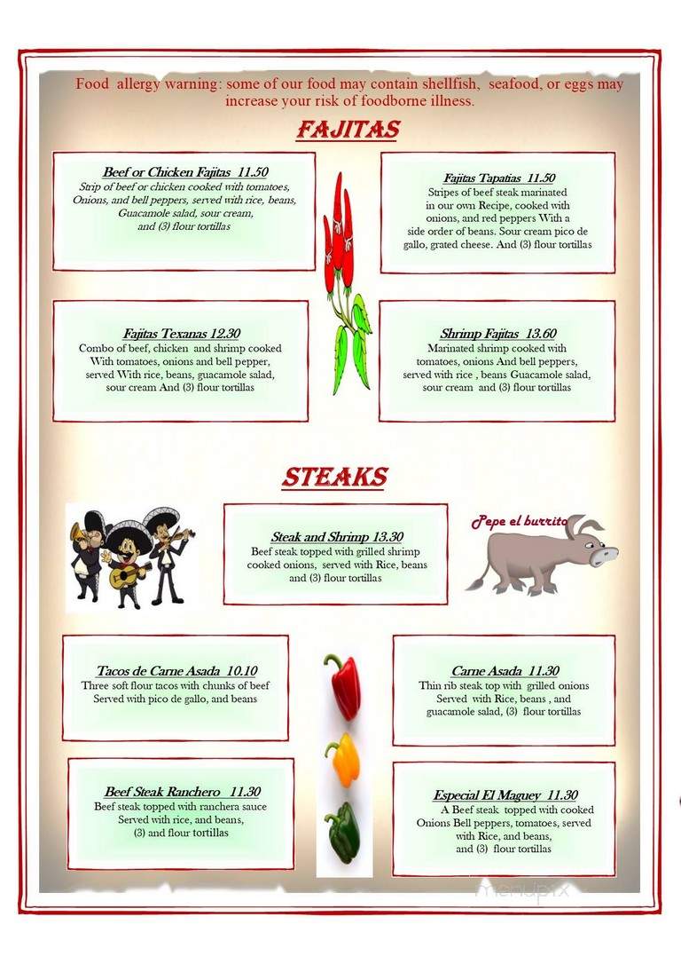 El Maguey - Arkansas City, KS menu_pic