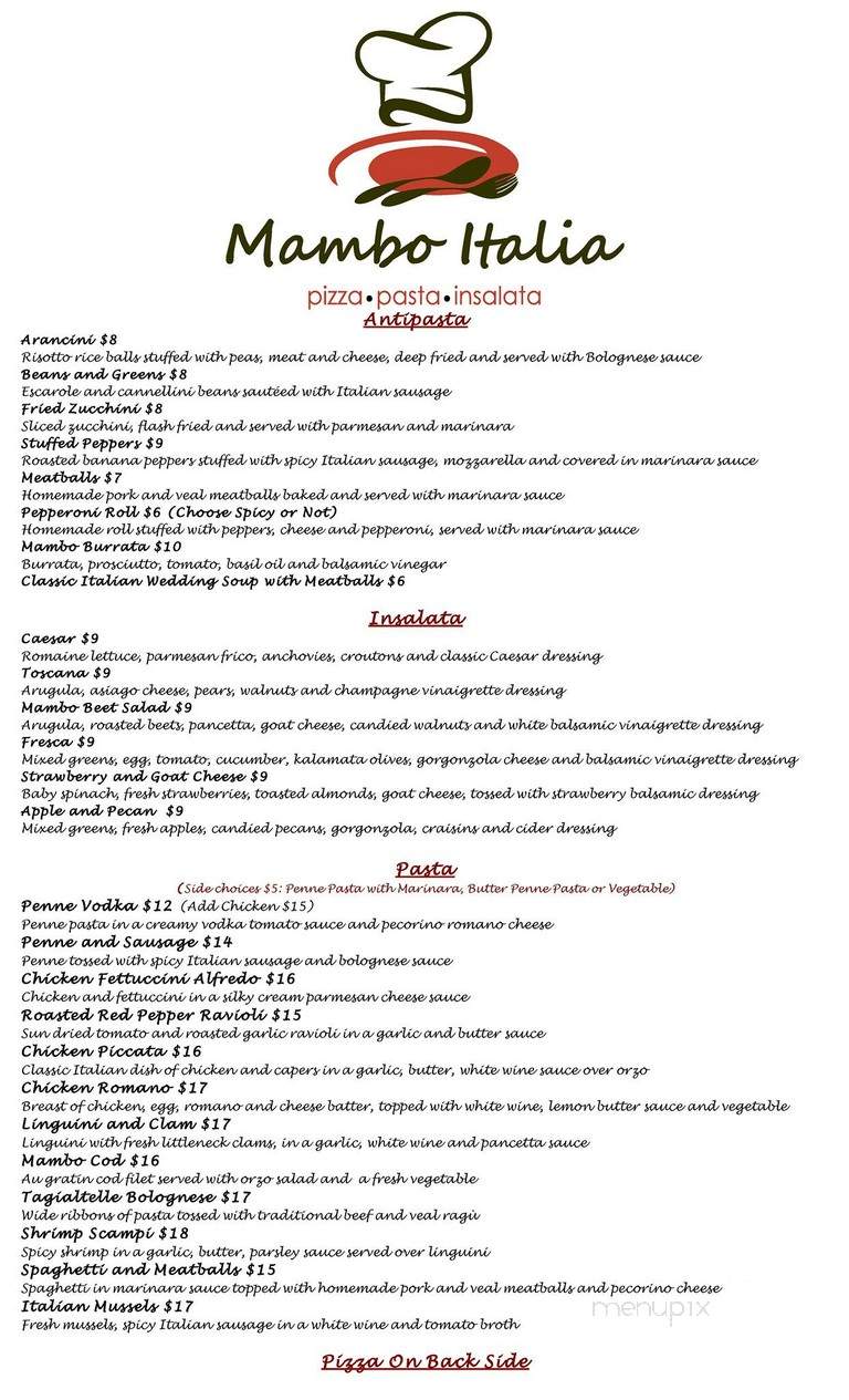 Mambo Italiano - Sewickley, PA menu_pic