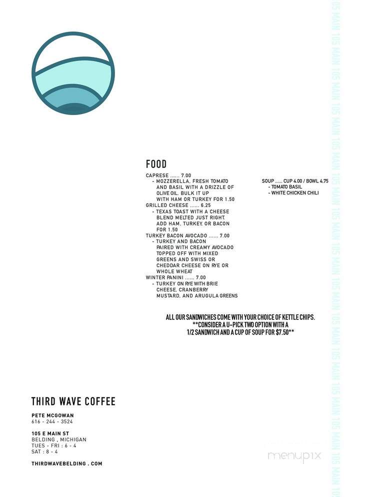 Third Wave Coffee - Belding, MI menu_pic