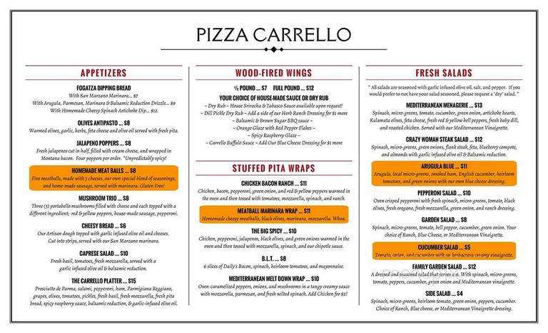 Pizza Carrello - Gillette, WY menu_pic