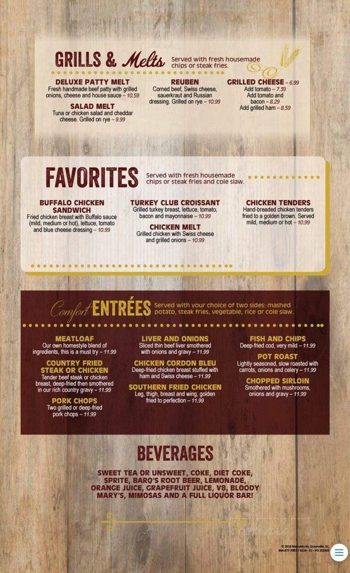 Tom Sawyer's - Palm Springs, FL menu_pic