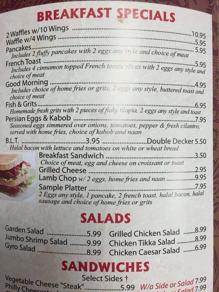 Jahan Kabob & Grill - Morrisville, PA menu_pic