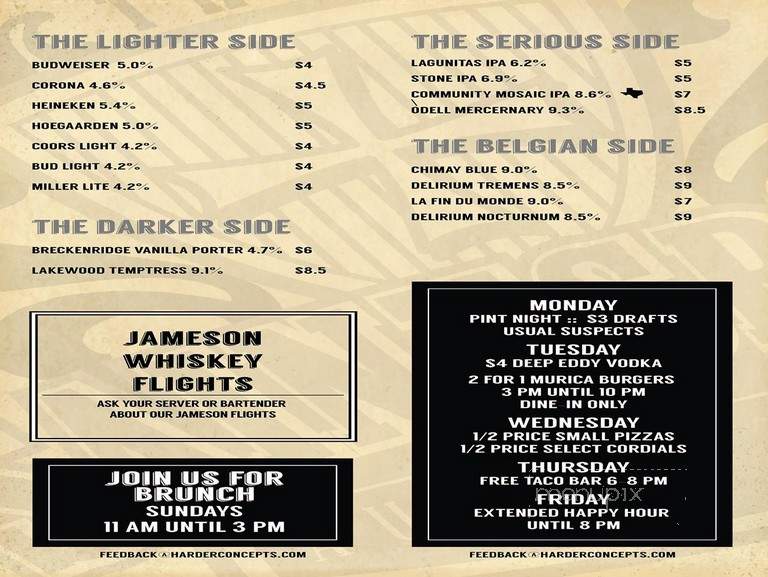 Saintsbury Tavern - The Colony, TX menu_pic