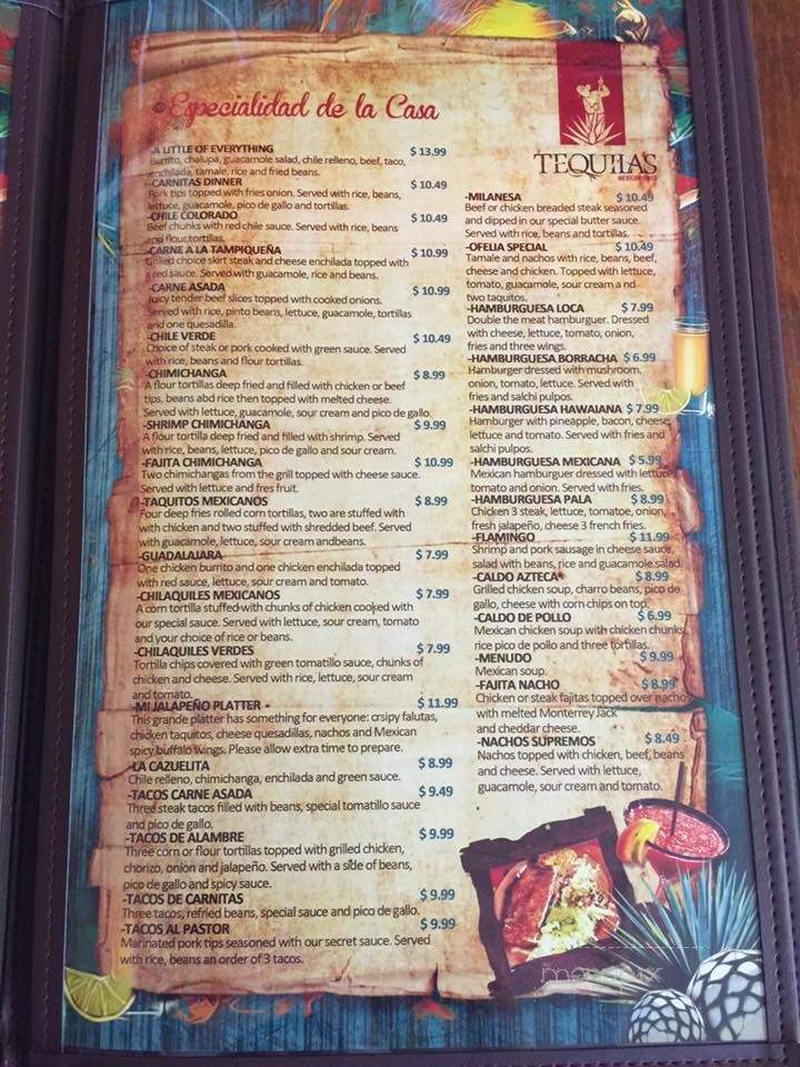 Tequila's Mexican Grill - Imperial, NE menu_pic