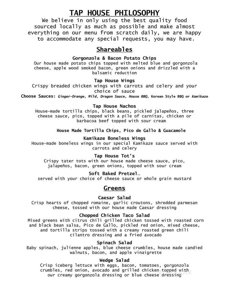 Folsom Tap House Sports Bar & Grill - Folsom, CA menu_pic