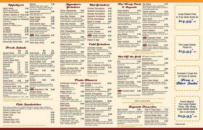 Outpost Pizza II - Shelton, CT menu_pic
