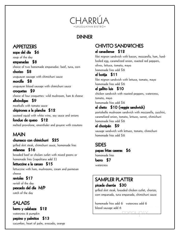 Charrua - New York, NY menu_pic