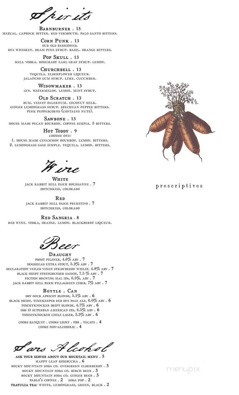 Syntax Physic Opera - Denver, CO menu_pic