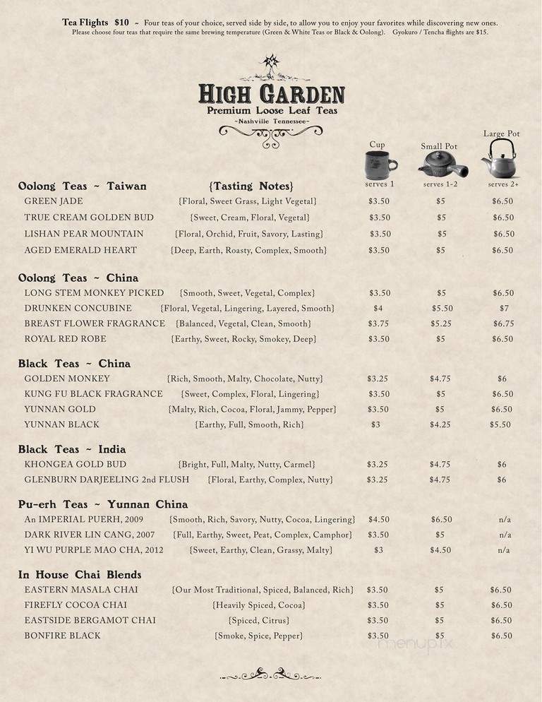 High Garden Tea - Nashville, TN