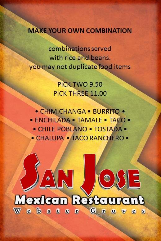San Jose - Webster Groves, MO menu_pic