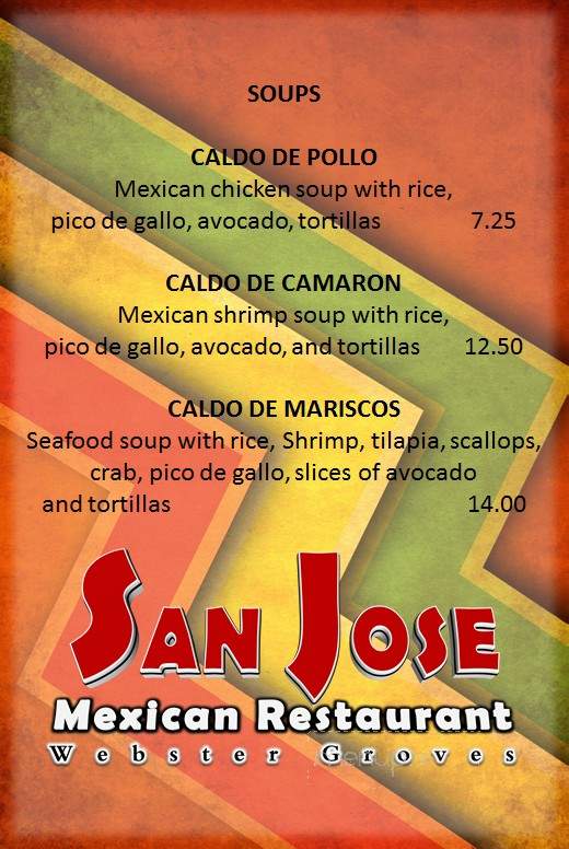 San Jose - Webster Groves, MO menu_pic
