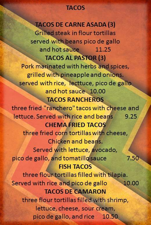 San Jose - Webster Groves, MO menu_pic