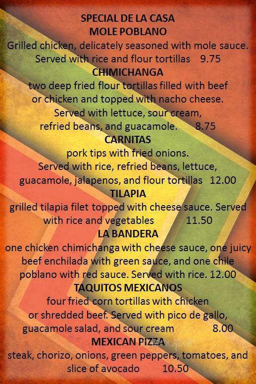 San Jose - Webster Groves, MO menu_pic