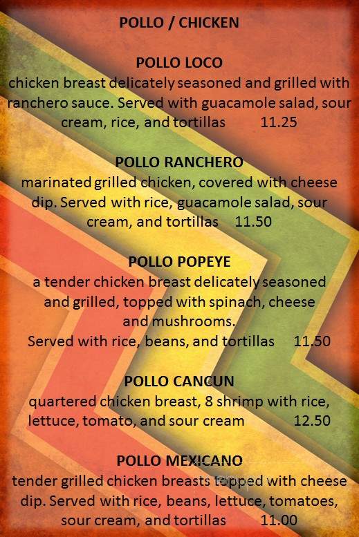 San Jose - Webster Groves, MO menu_pic