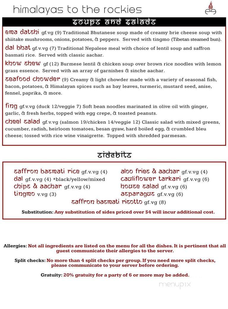 Cheel - Thiensville, WI menu_pic