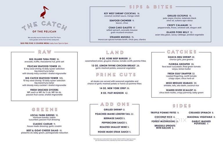 Catch of the Pelican - Naples, FL menu_pic