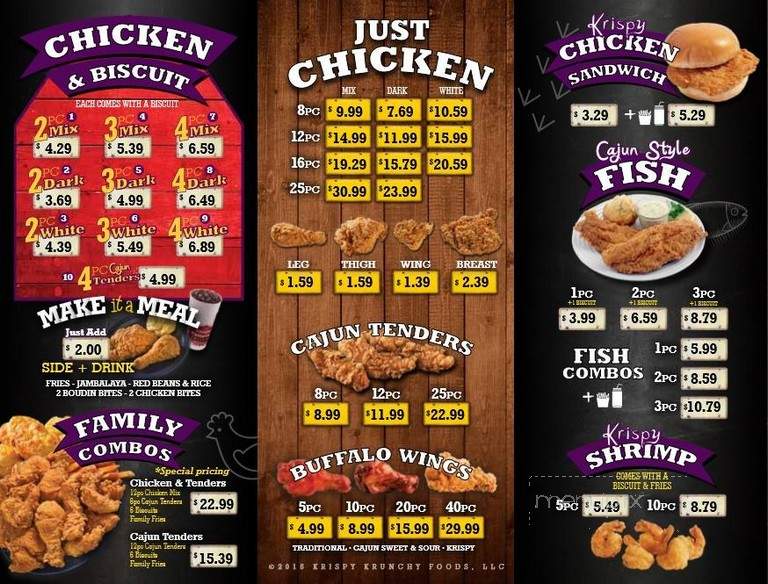 Krispy Krunchy Chicken - Houston, TX menu_pic