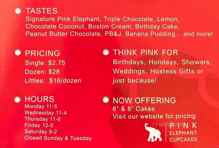 Pink Elephant Cupcakes - Saint Clair Shores, MI