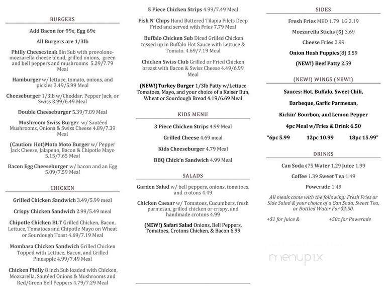Safari Restaurant - Des Moines, IA menu_pic