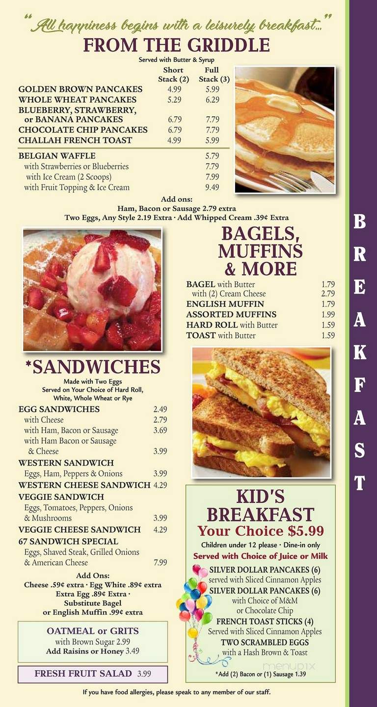67 Family Diner - Seymour, CT menu_pic